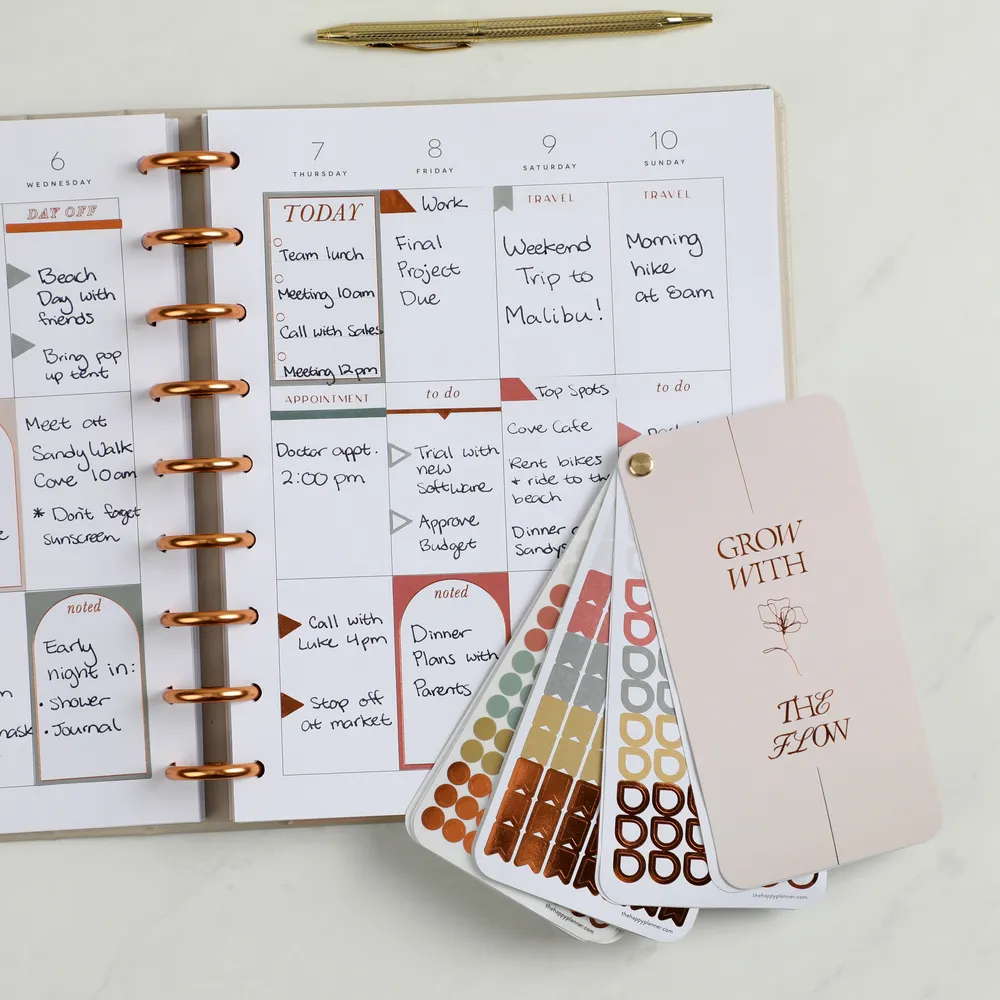 Happy Planner Work+Life Ivy Rose stickers 16 planches