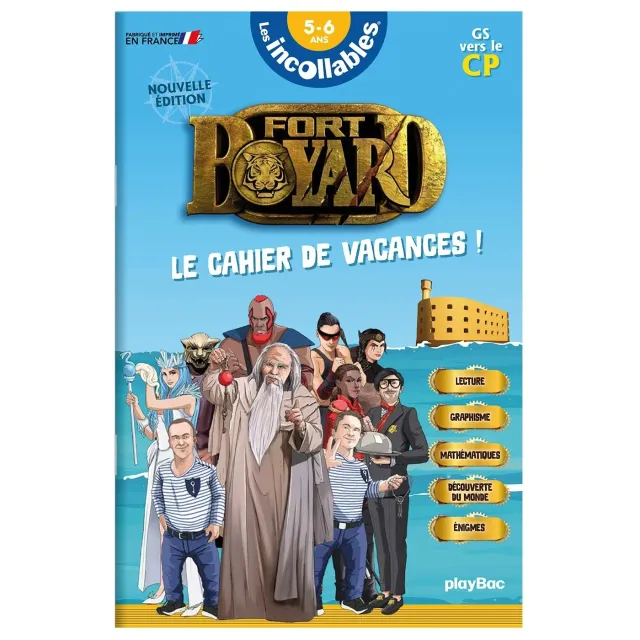 Incollables Fort Boyard cahier vacances GS au CP 5-6 ans