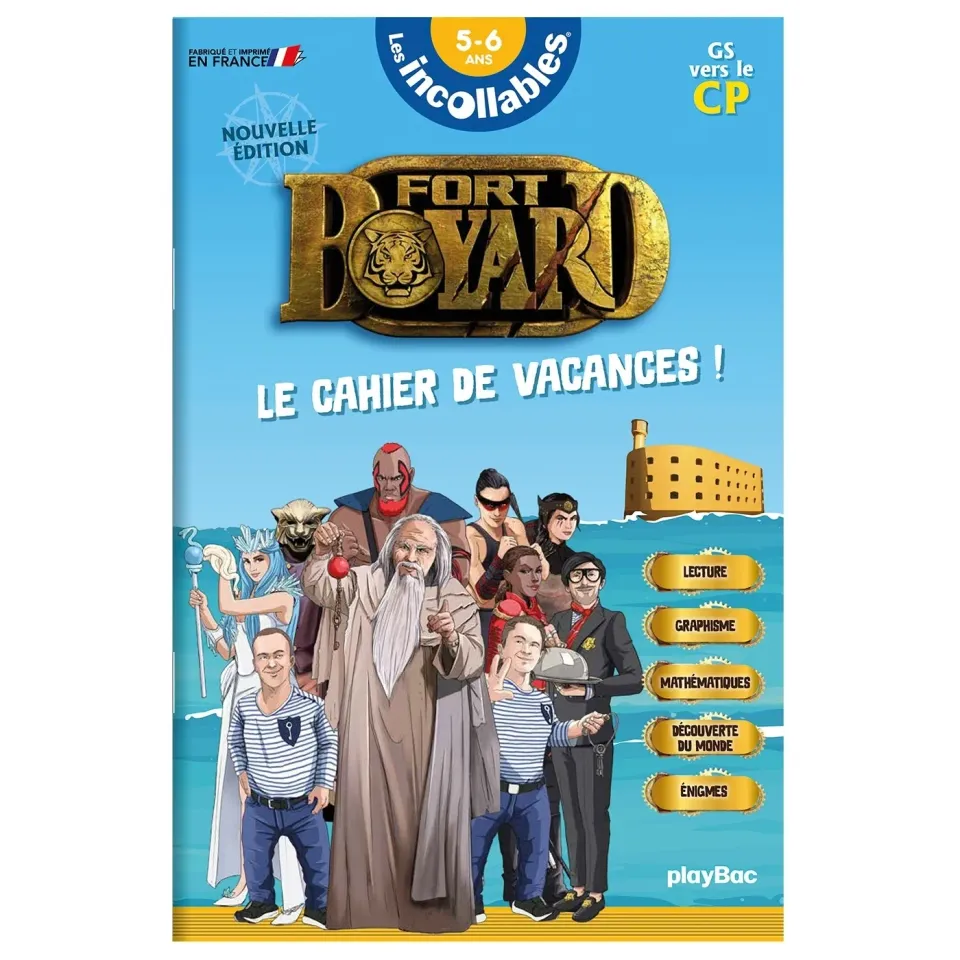Incollables Fort Boyard cahier vacances GS au CP 5-6 ans