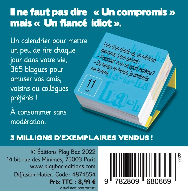 Frigobloc 365 blagues explosives mini calendrier humour