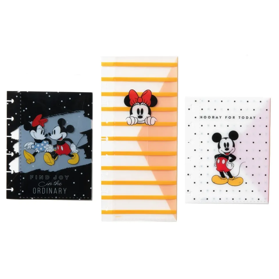 Happy Planner Mickey Minnie pochettes enveloppes à anneaux lot de 3