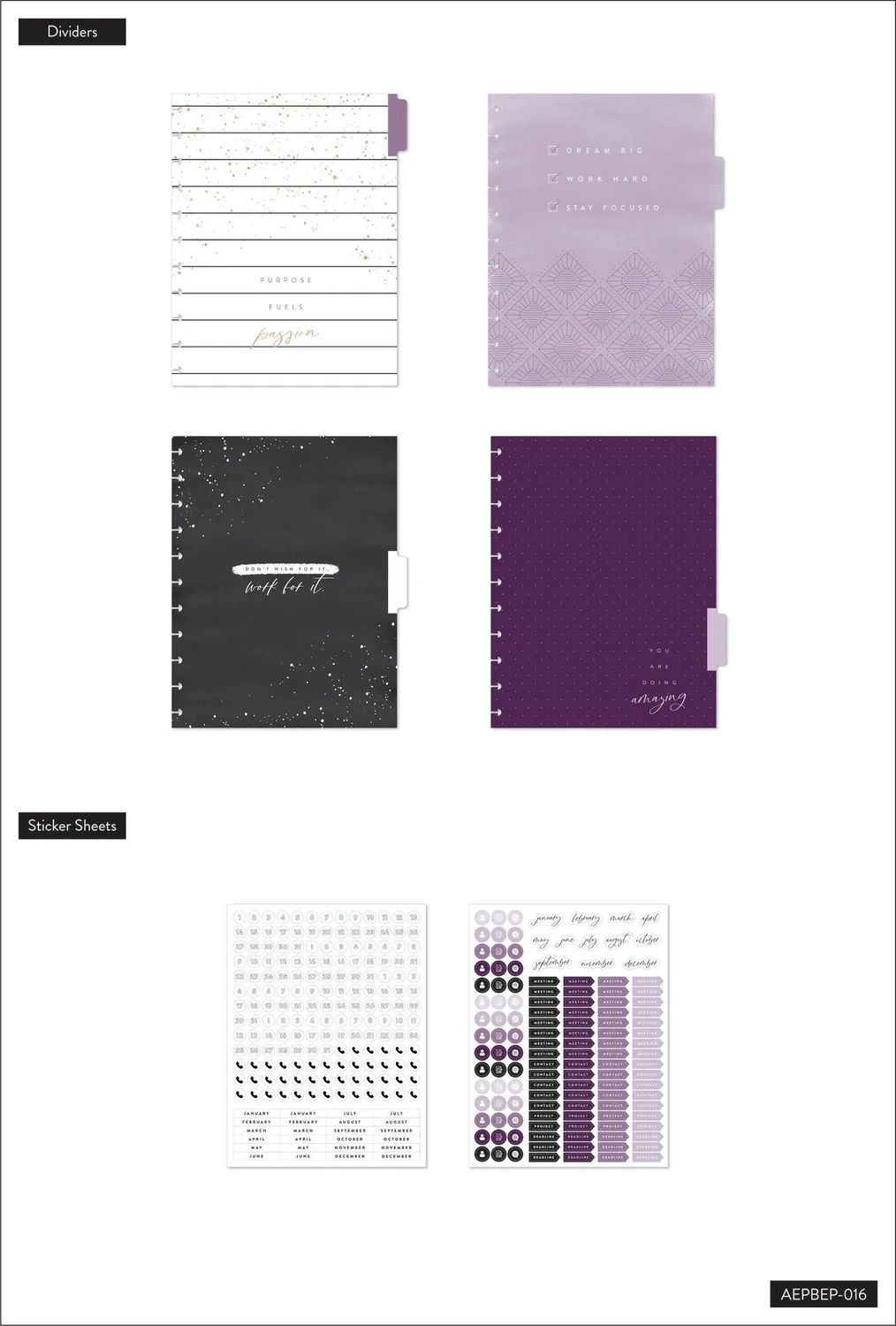 Happy Planner Girl With Goals Big extension horaire 4 mois