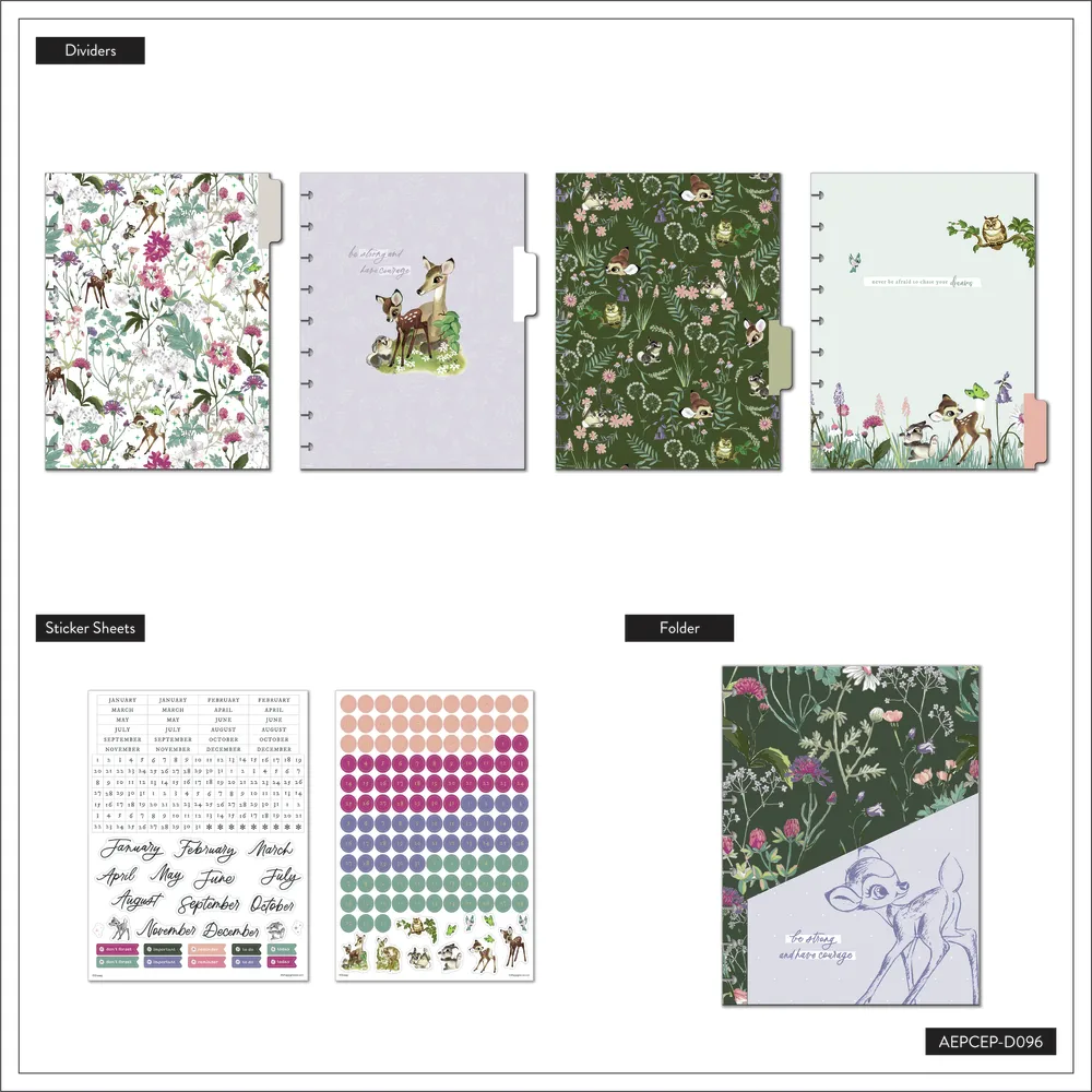 Happy Planner Disney Bambi Classic pack extension 4 mois