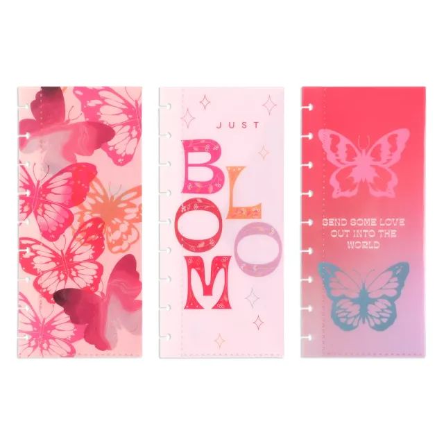 Happy Planner Butterfly Bliss enveloppes à anneaux lot de 3