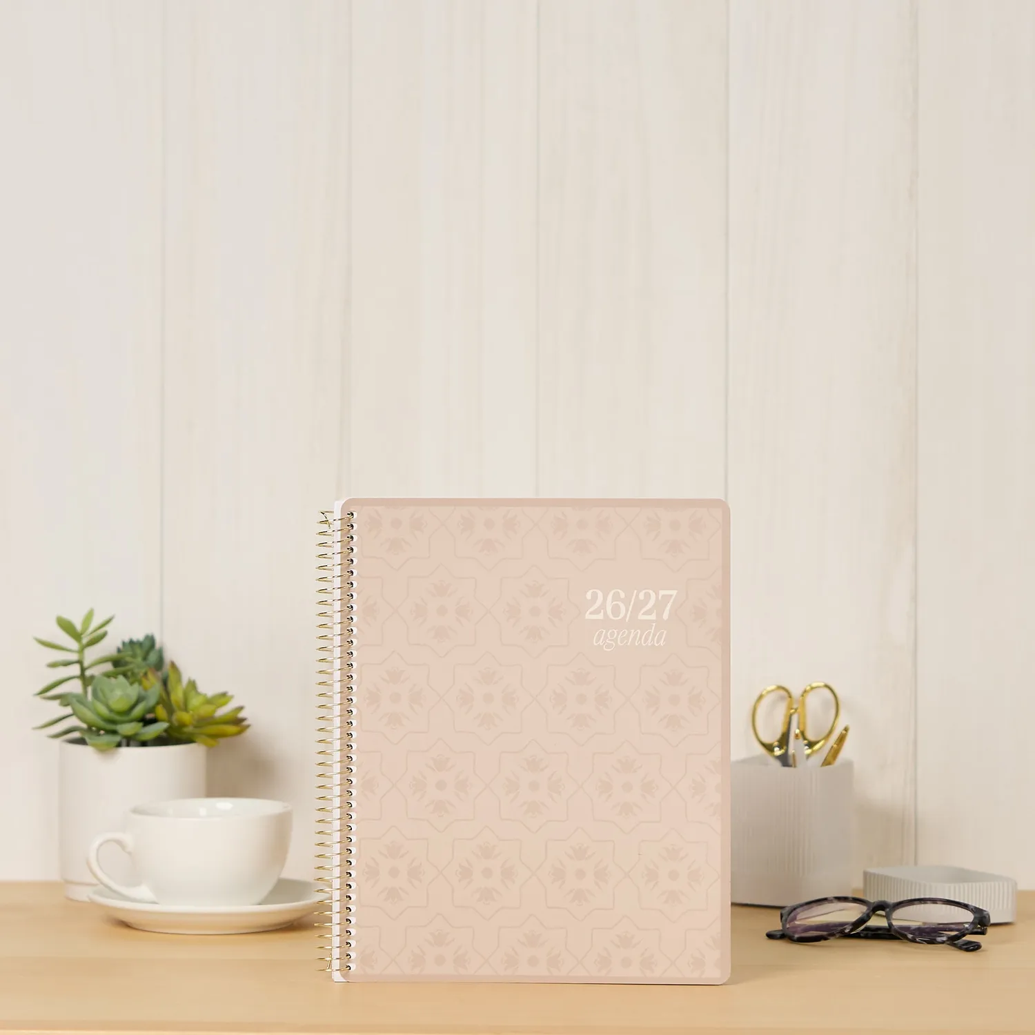 Happy Planner Go Big Neutral Tile agenda spiral Large 15 mois