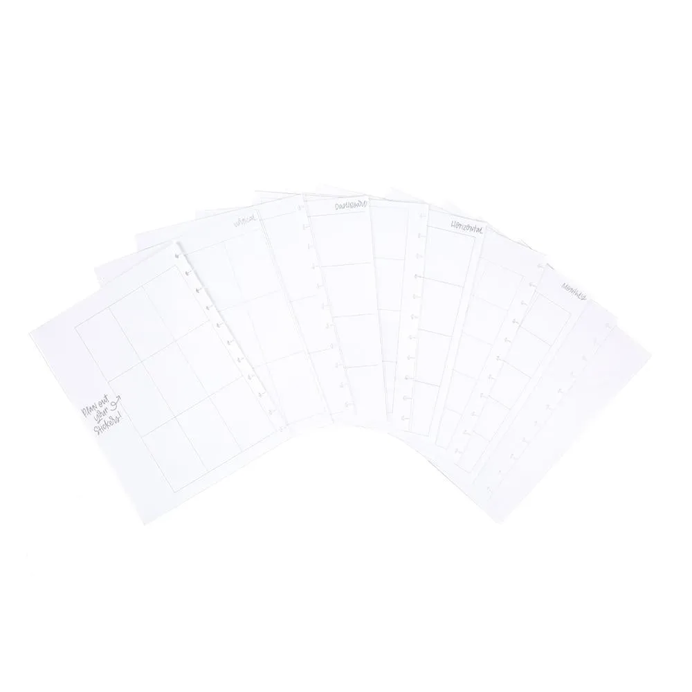 Happy Planner Big guide stickers transparent 10 planches mise en page