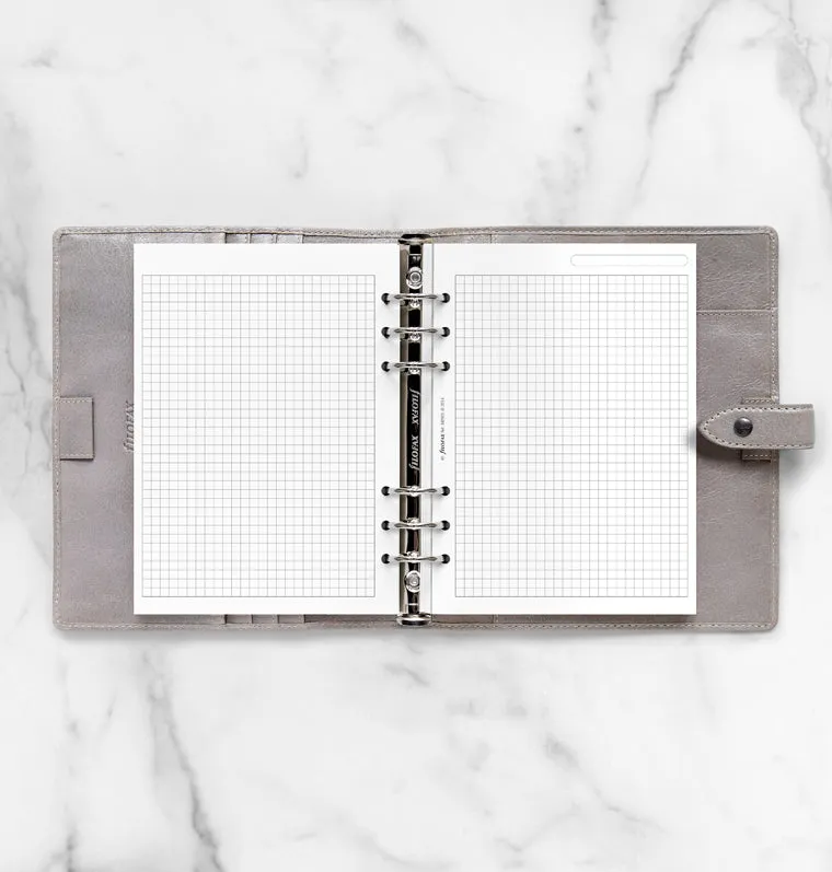 Filofax Classic recharge papier quadrillé A5 25 feuilles blanc