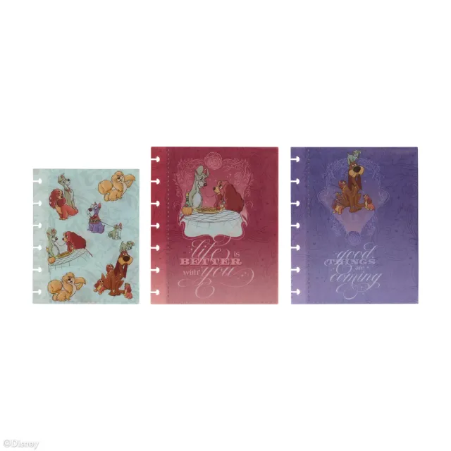 Happy Planner Disney Lady & the Tramp pochettes x3 plastique