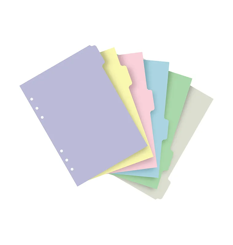 Filofax Classic Pastels intercalaires A5 6 onglets