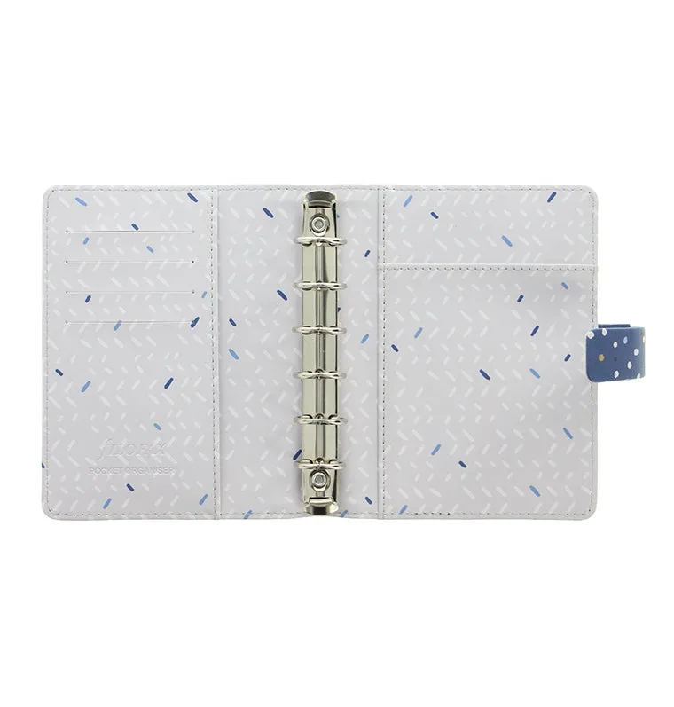 Filofax Indigo Pocket organiseur à anneaux simili cuir