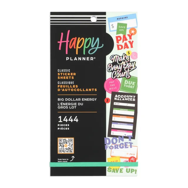 Me & my big ideas Happy Planner Big Dollar Energy stickers 1444