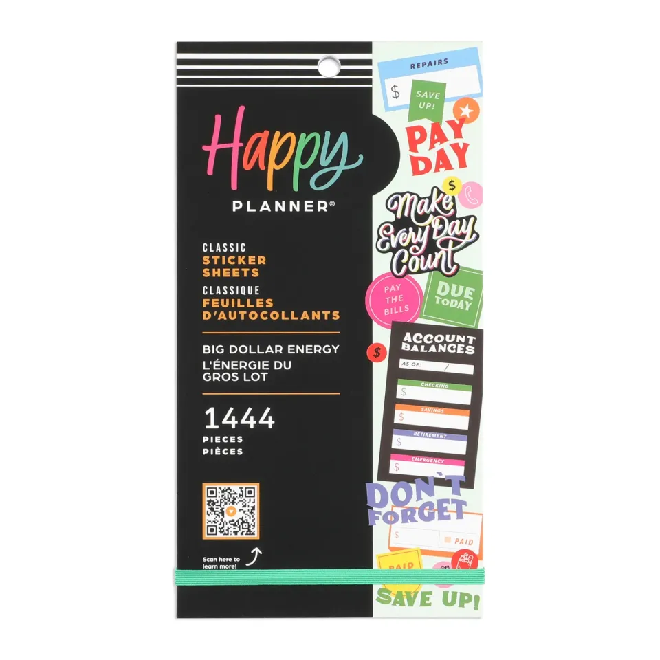 Me & my big ideas Happy Planner Big Dollar Energy stickers 1444
