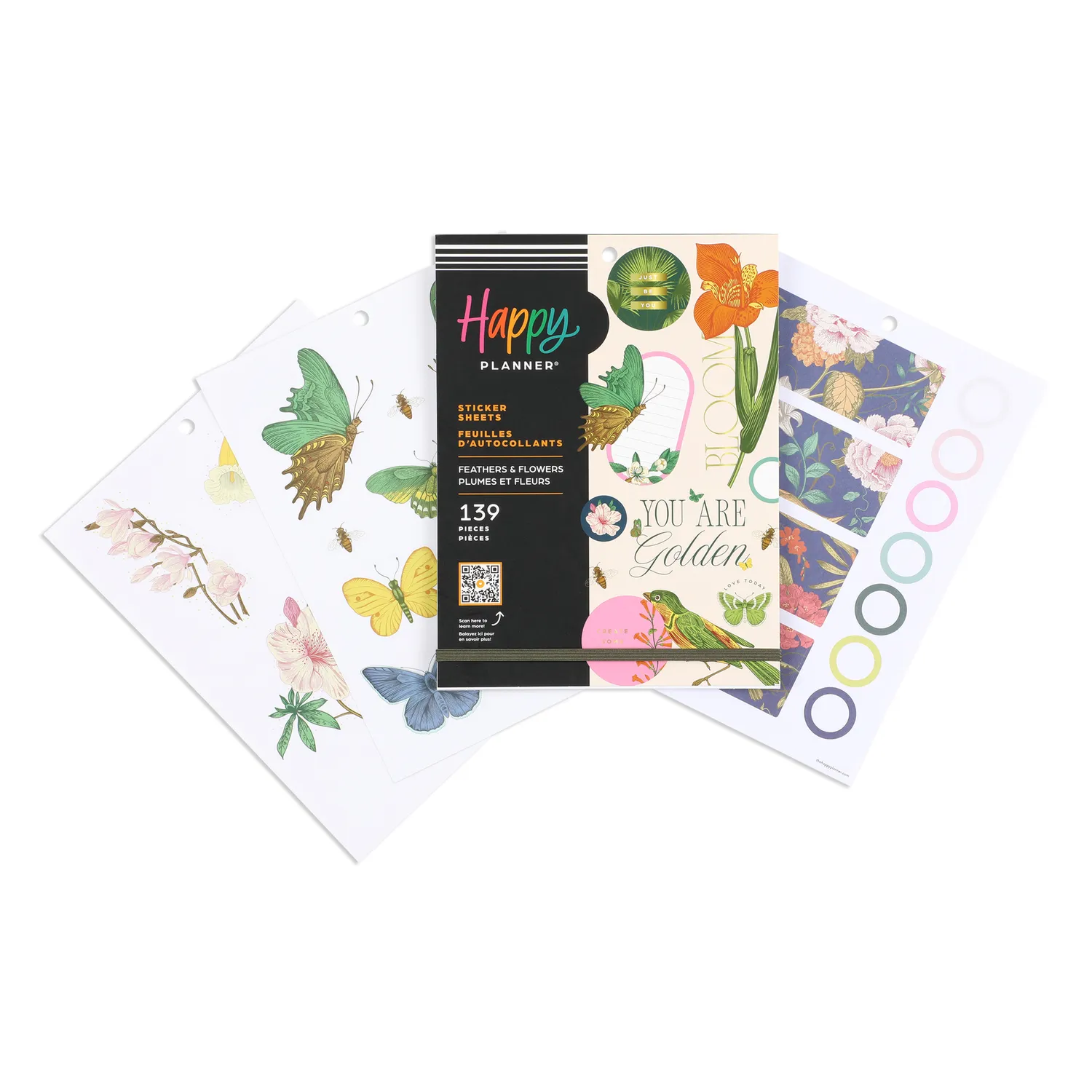Happy Planner Feathers & Flowers stickers Big 132 stickers floral