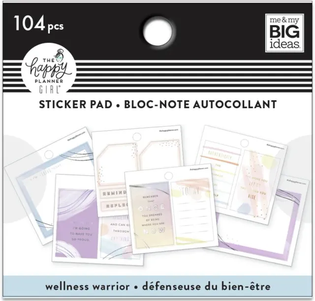 Happy Planner Wellness mini stickers décoratifs 104