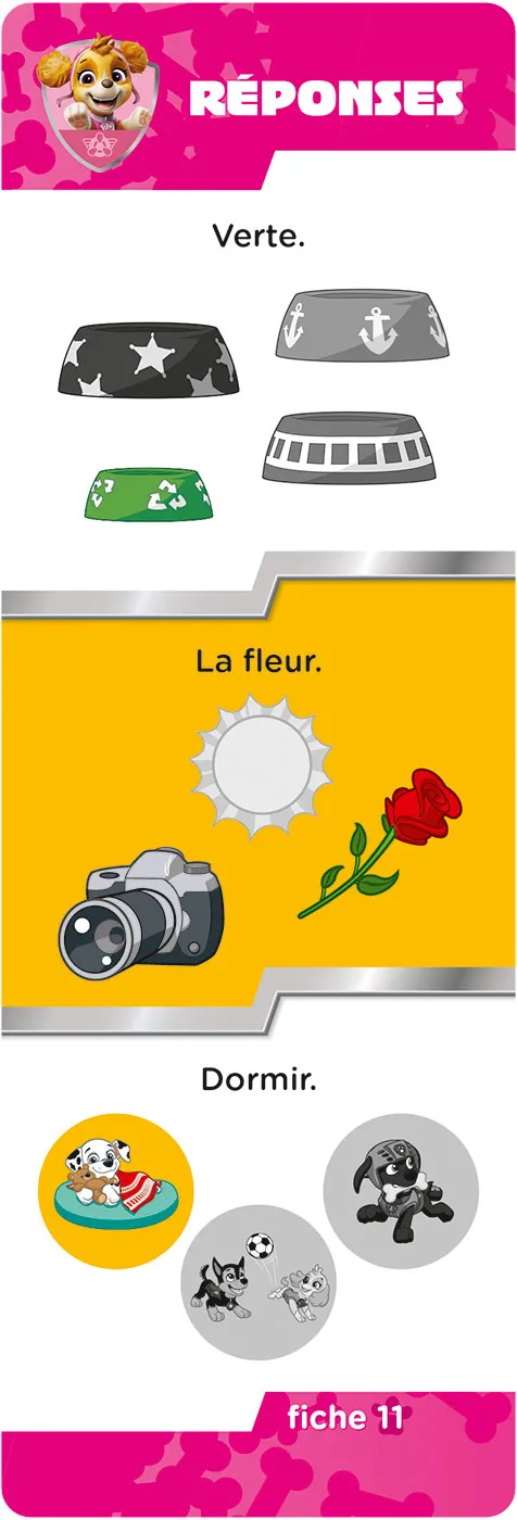 Les Incollables Grande Section éventail quiz Pat' Patrouille