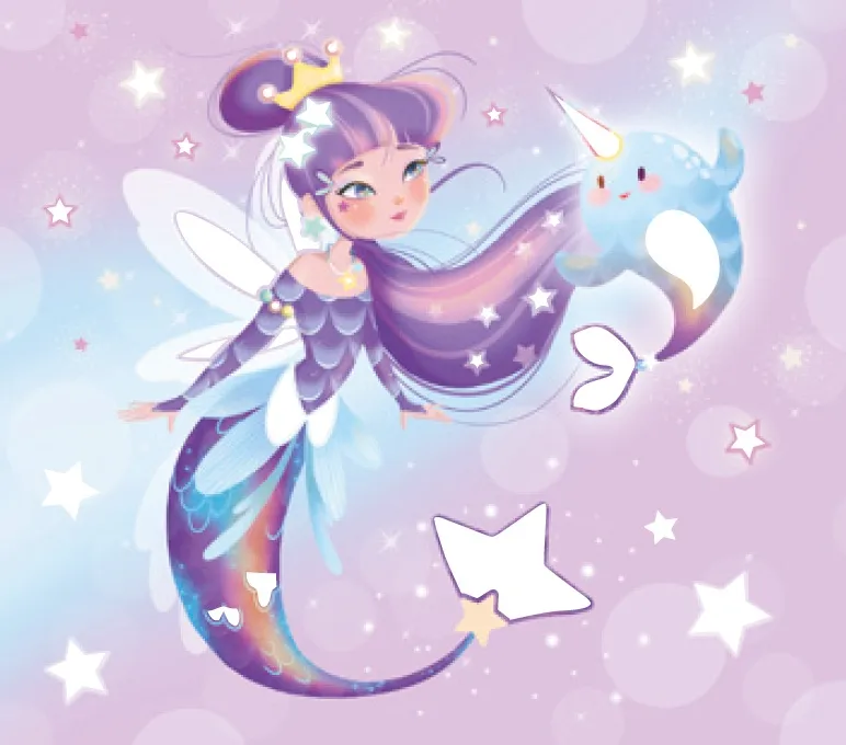 Frigobloc Mon coffret paillettes Sirènes coffret créatif 5 ans+