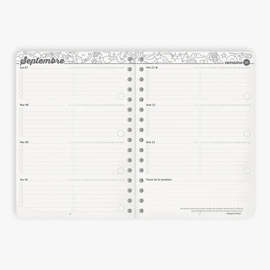 My365 My Agenda 2026/2027 agenda semainier A5 spirale