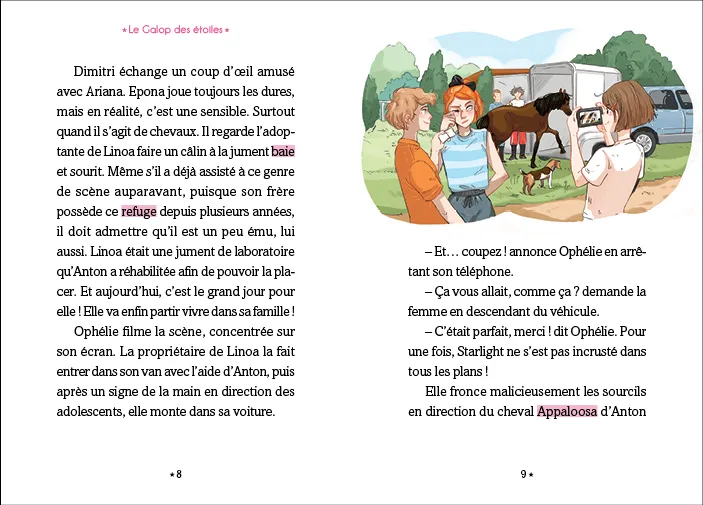 Galop des Étoiles Tome 10 Chevaux en danger roman 8 ans
