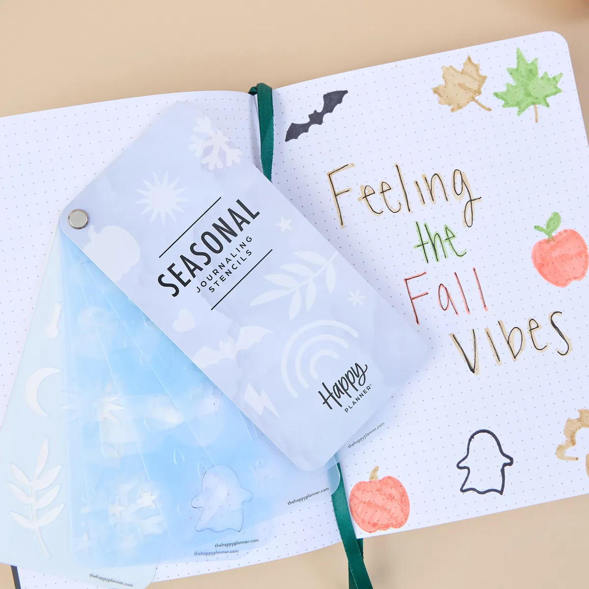 Happy Planner Seasonal pochoir éventail 5 fiches saisonnier