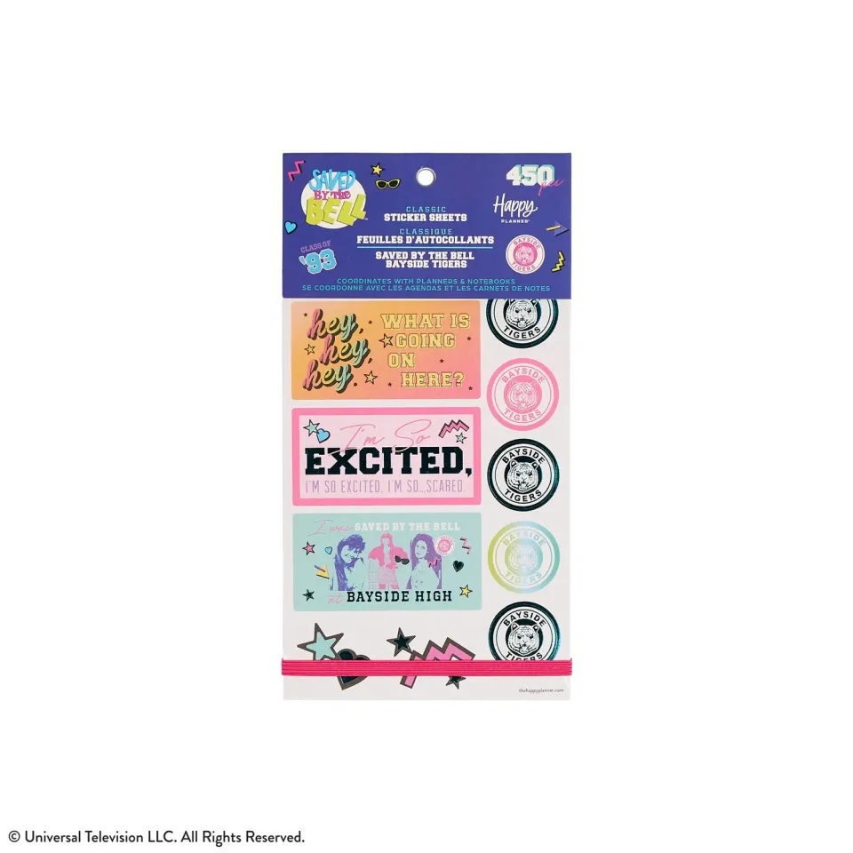 Me & my big ideas Saved By The Bell Value Pack stickers 30 planches rétro