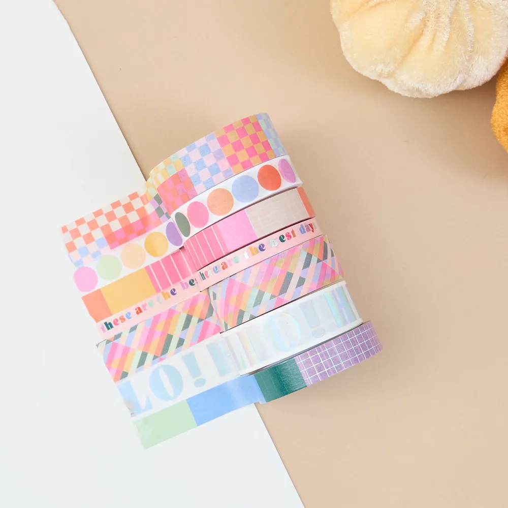 Happy Planner Building Blocks washi tape lot de 7 rouleaux