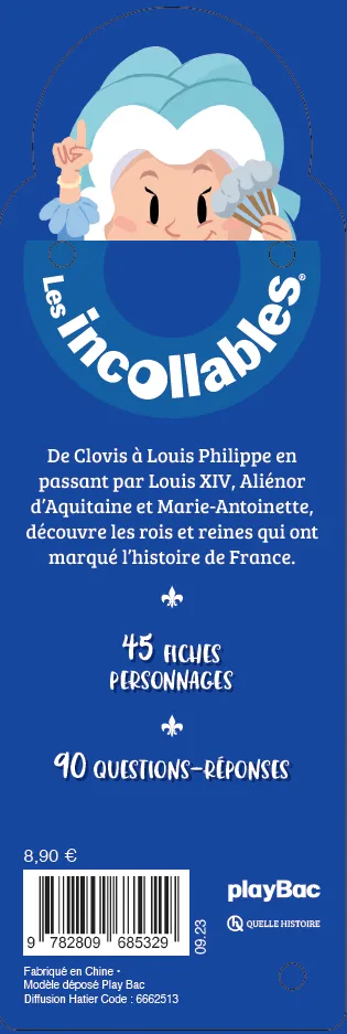 Frigobloc Quelle histoire Rois et Reines France éventail 2023