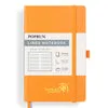 Poprun CH127L carnet ligné A5 orange 128 pages cousues