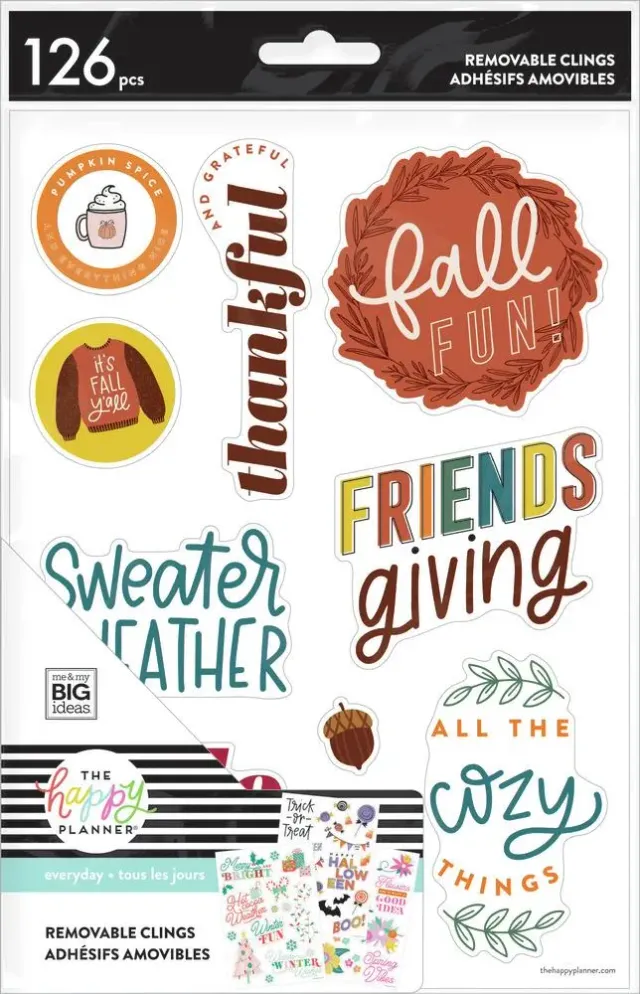 Happy Planner All Seasons autocollants effaçables tableau 126 pcs