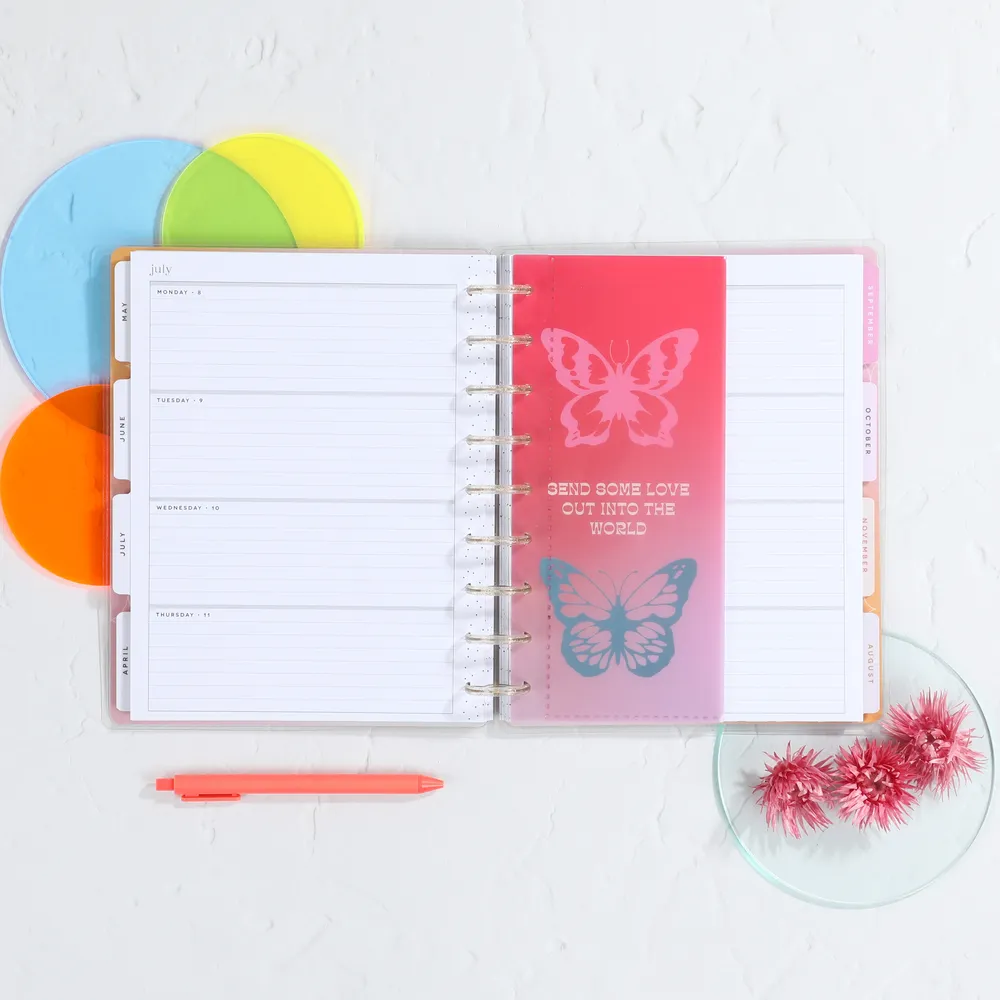 Happy Planner Butterfly Bliss enveloppes à anneaux lot de 3
