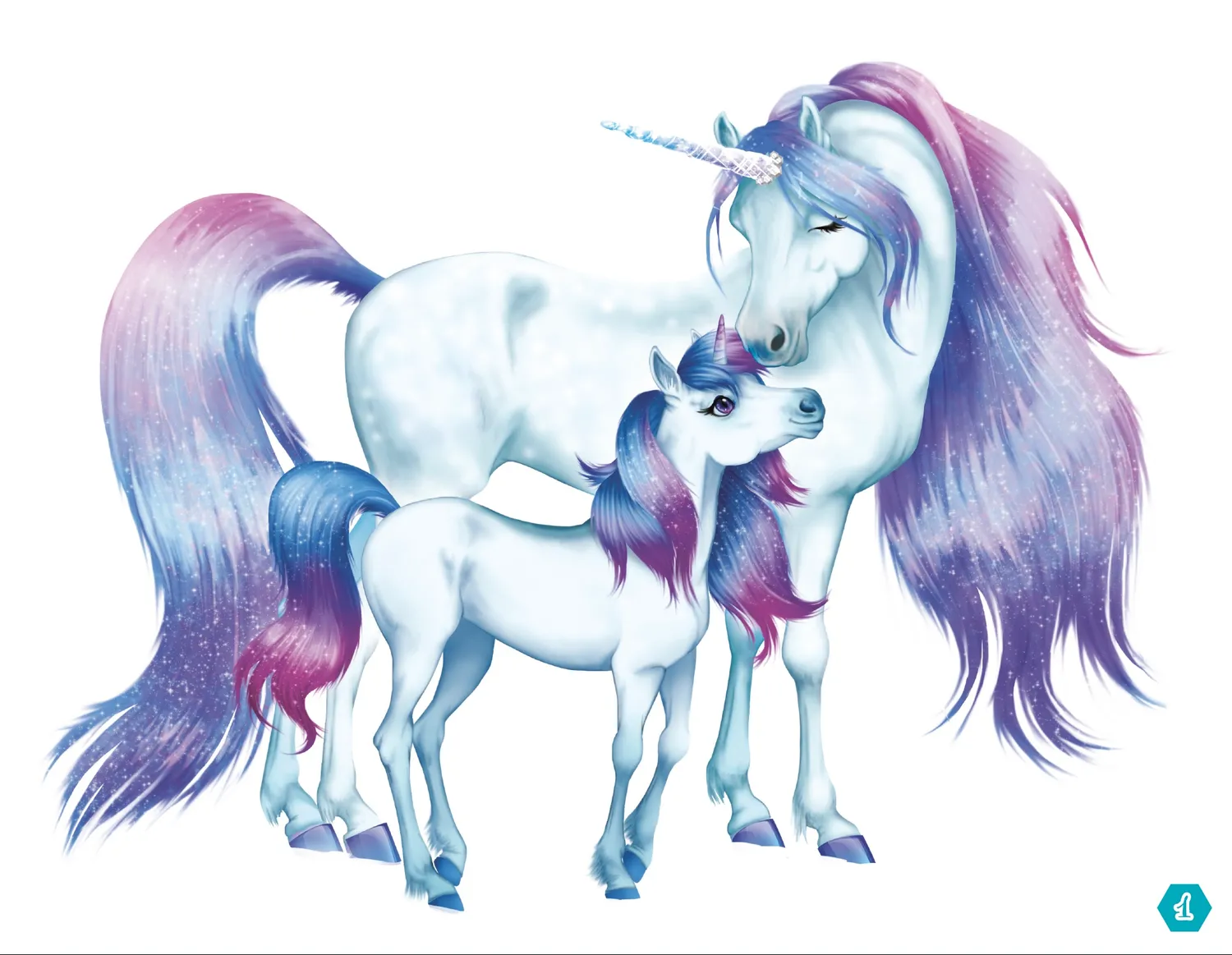 Frigobloc Licornes de rêve Magie neiges carnet créatif stickers