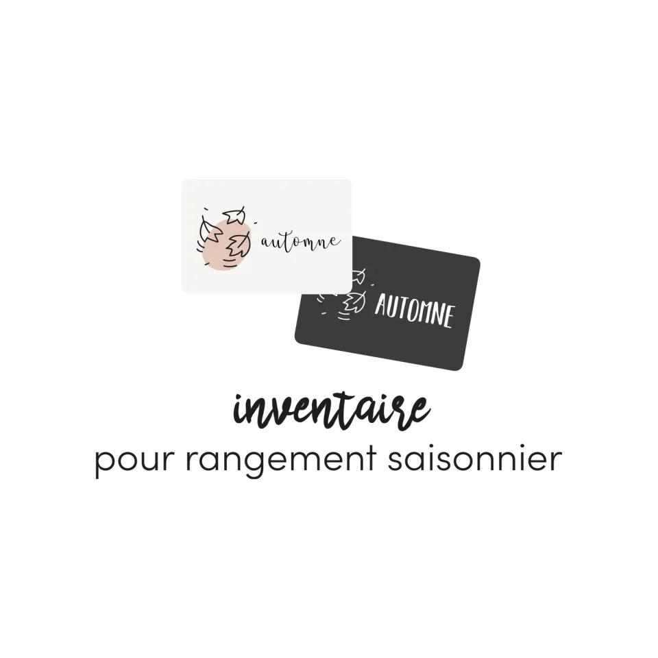 Les Belles Combines Inventaire rangement saisonnier fiche à imprimer