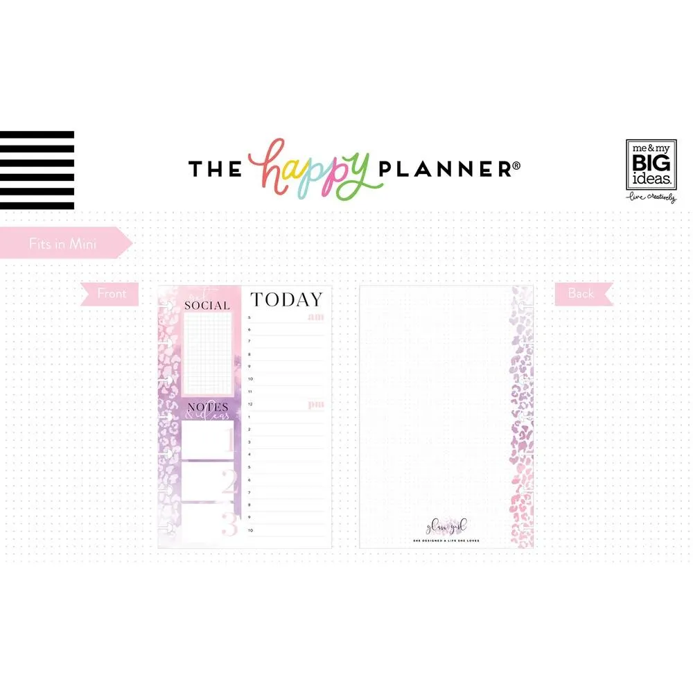 Happy Planner Glam Girl Mini papier Today 40 feuilles