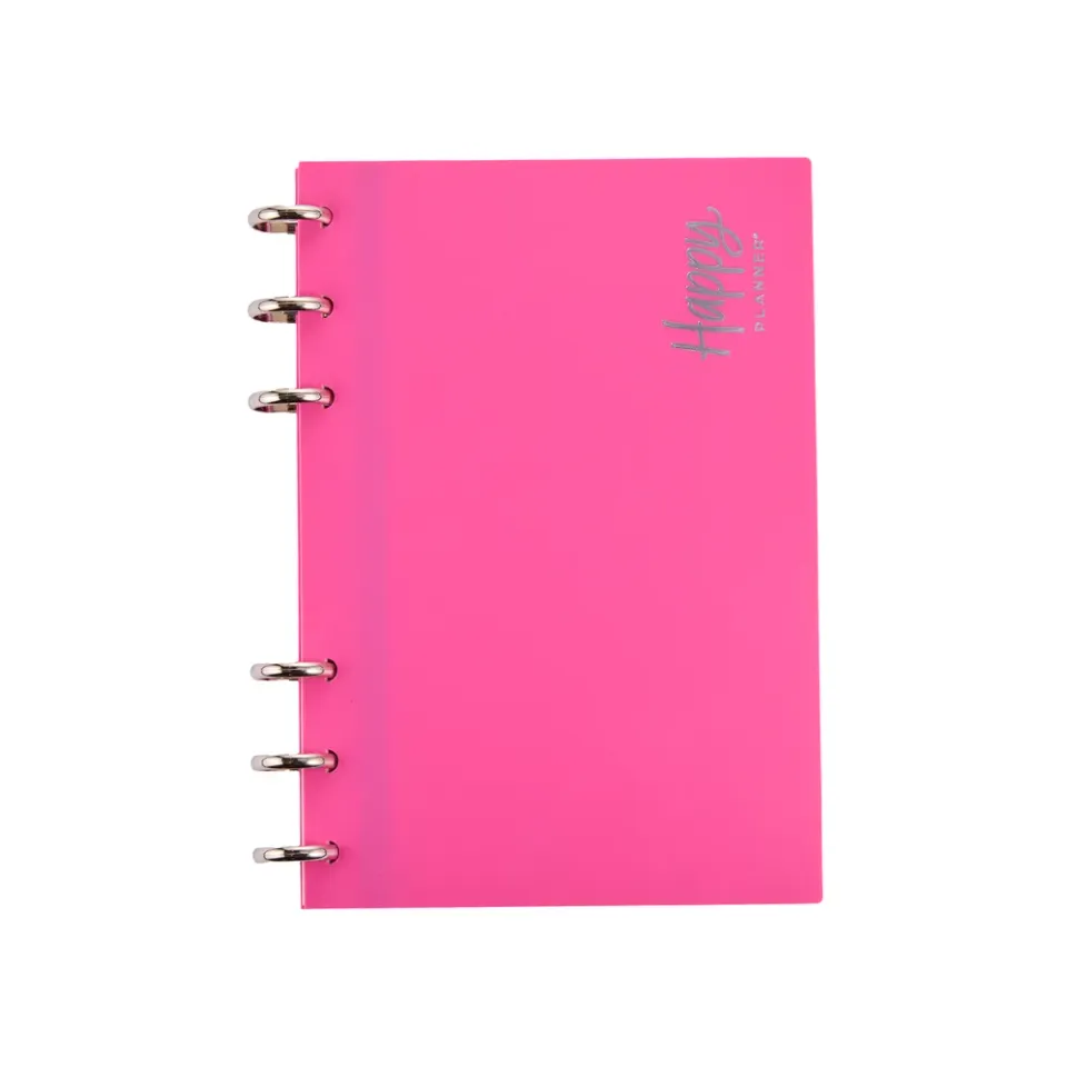 Happy Planner Frosted Hot Pink agenda à disque non daté 52 pages