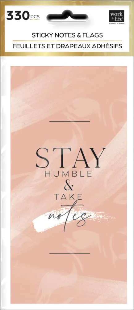 Happy Planner Work+Life sticky notes Blush 150 feuilles