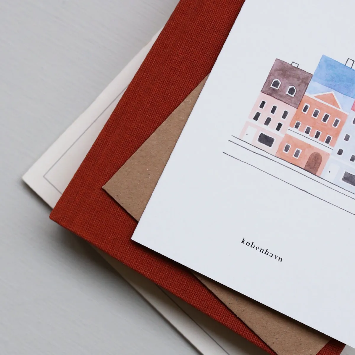 Kartotek Nyhavn carte de vœux Copenhague avec enveloppe