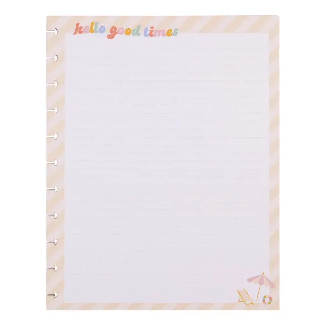 Happy Planner Boardwalk Big papier recharge 40 feuilles ligné pointillé