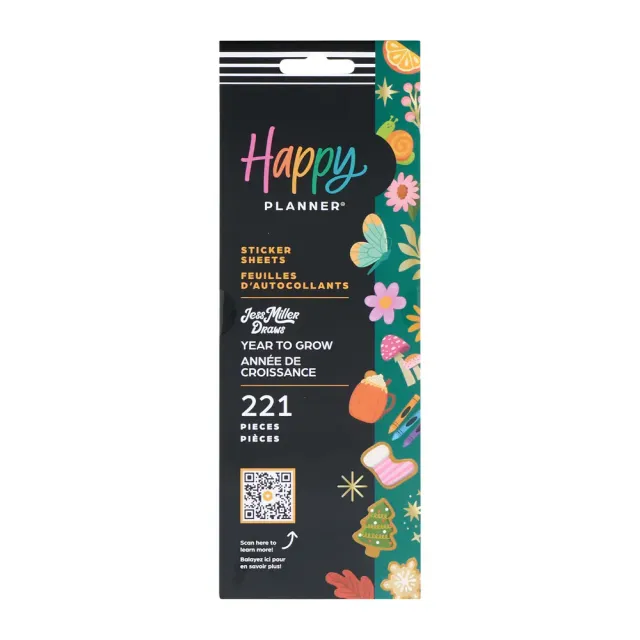 Happy Planner Jess Miller Draws stickers saisons 8 planches