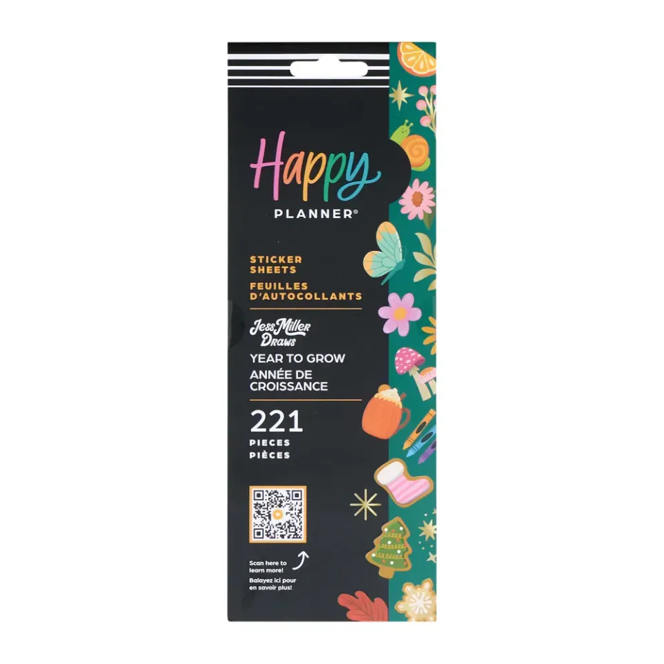 Happy Planner Jess Miller Draws stickers saisons 8 planches