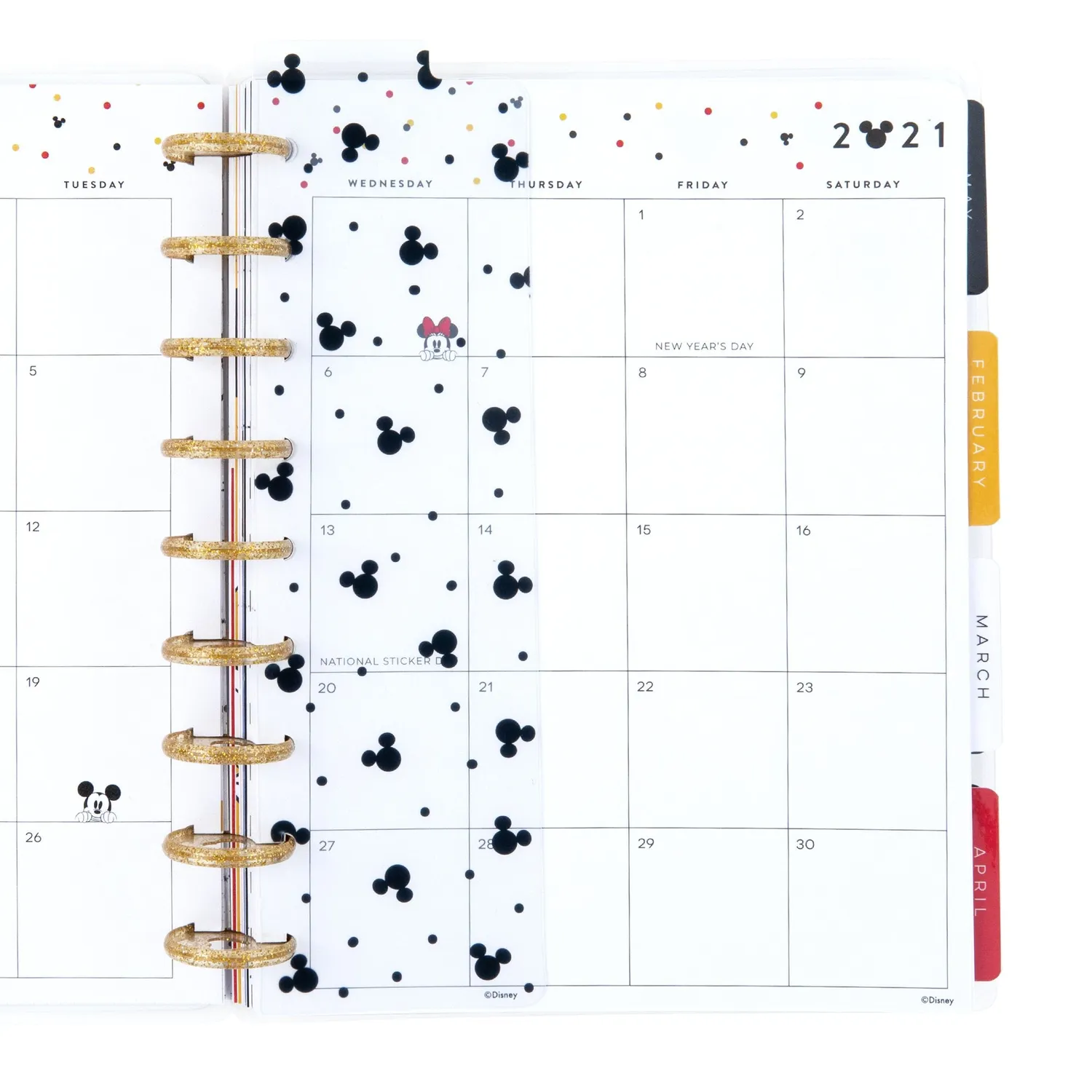 Happy Planner Mickey Minnie dashboards classic lot de 3
