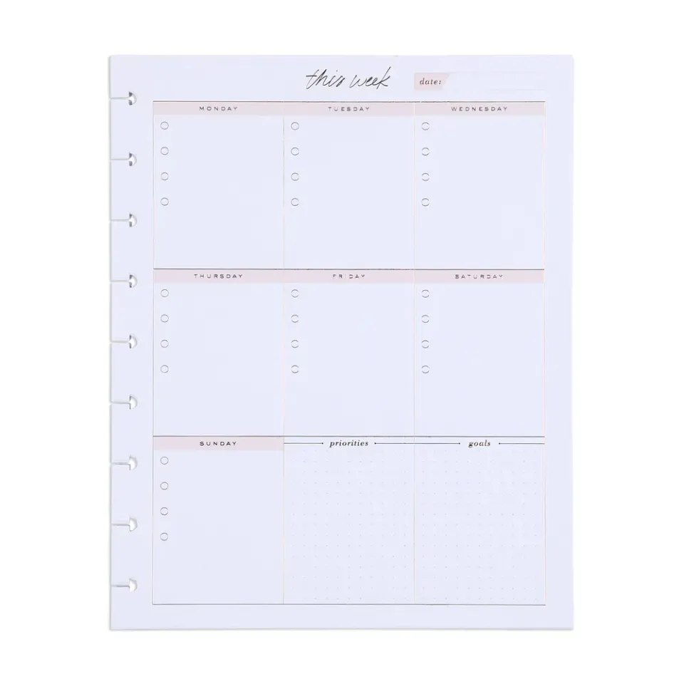 Happy Planner Minimalist recharge Classic 24 fiches planning hebdo