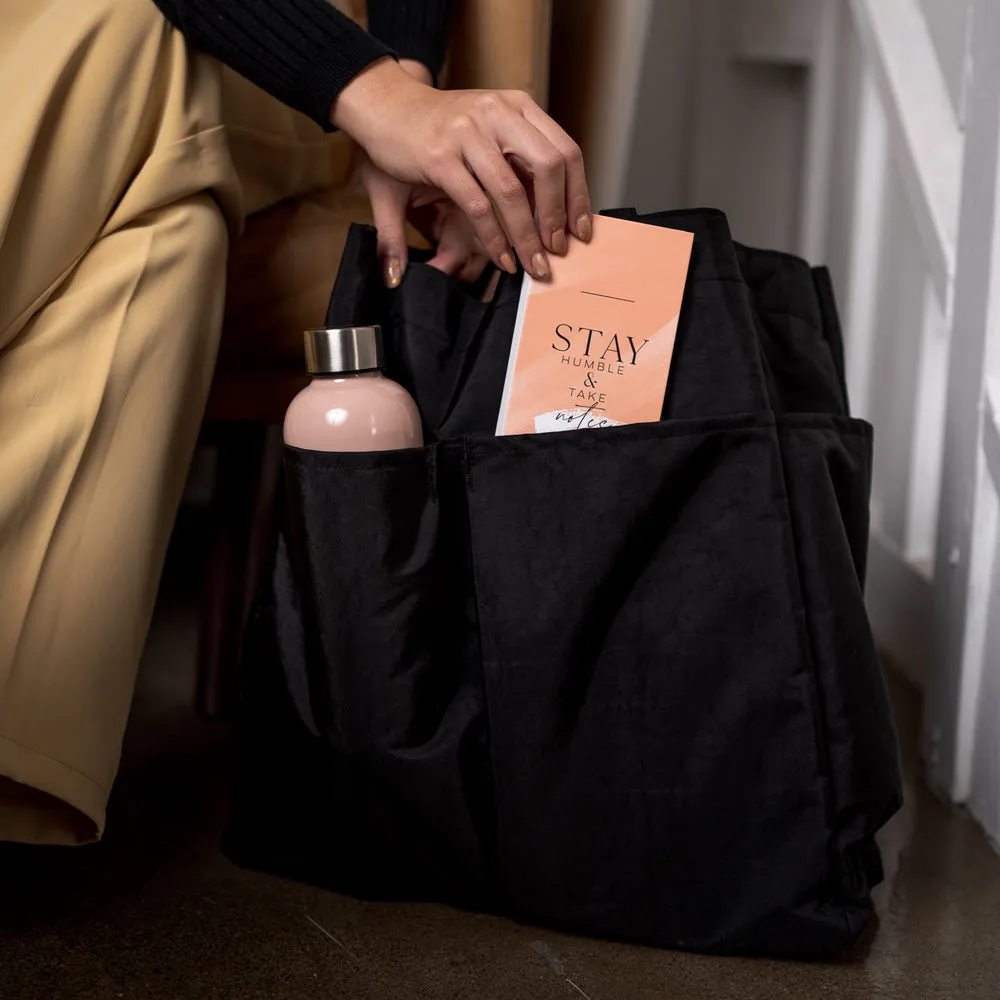 Happy Planner Work Life sac tote nylon noir 7 poches