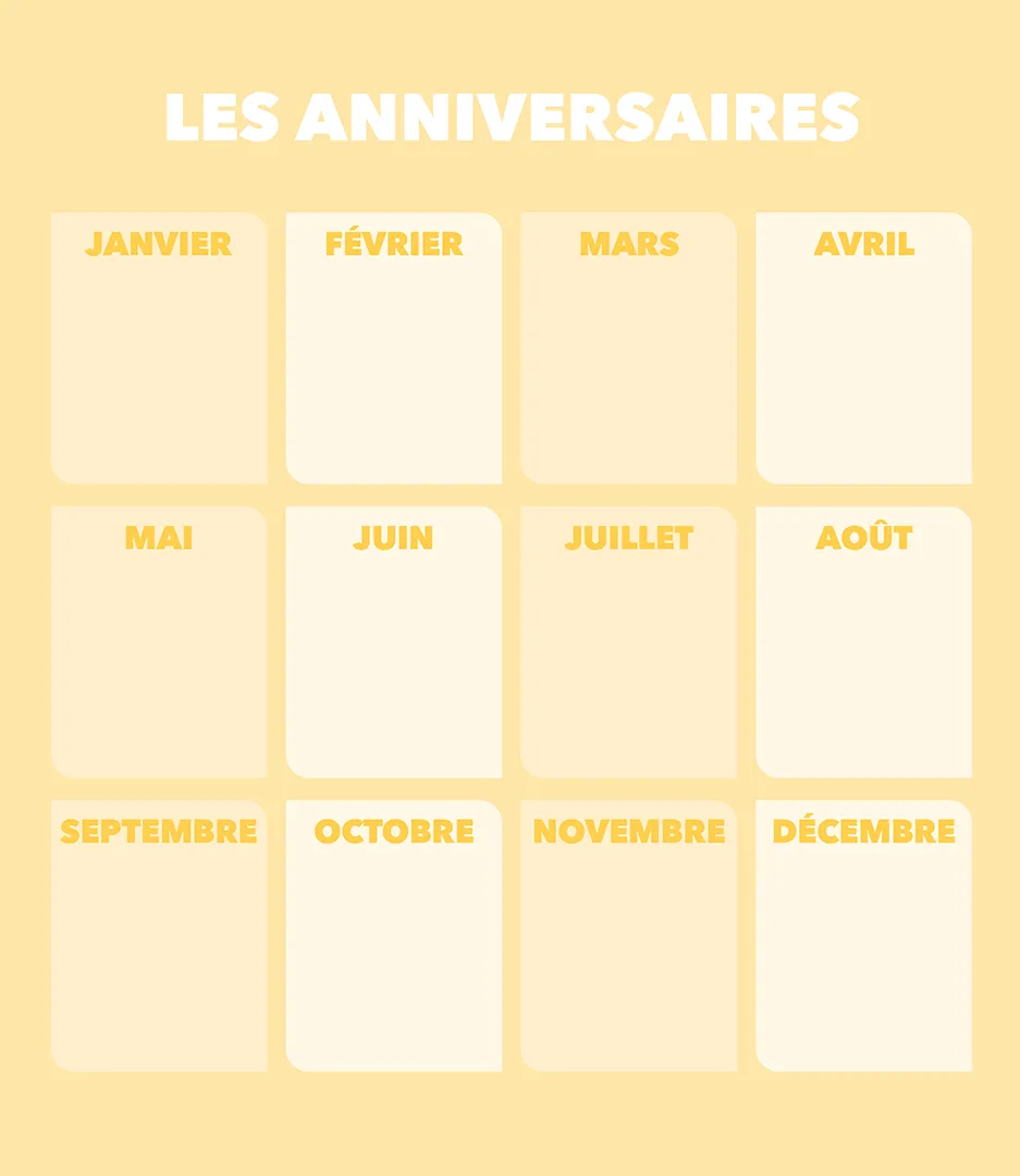 Frigobloc Mensuel 2023 Déco bleu calendrier janv-déc 2023