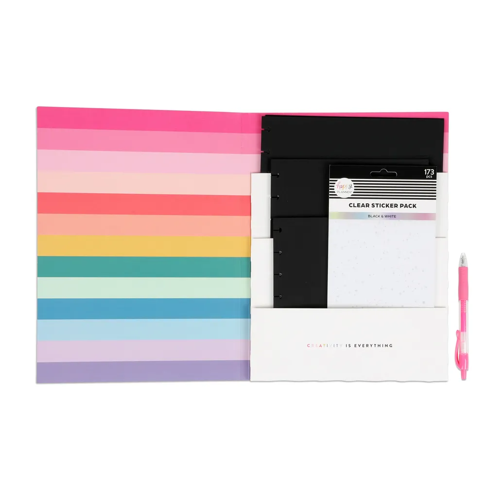 Happy Planner Plan Your Best Life bundle papier noir + stickers