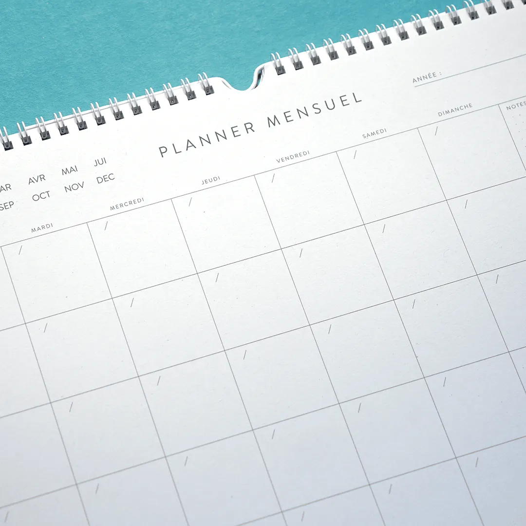 My365 Planner mensuel non daté calendrier 35x25 cm