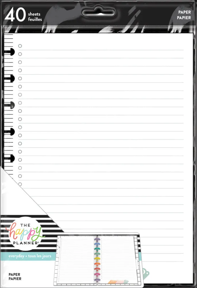 Me & my big ideas Everyday Checklist recharge papier classic 40 feuilles