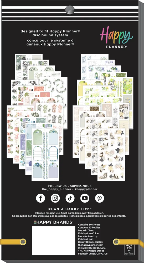 Me & my big ideas Floral Color Story stickers value pack 433 fleurs