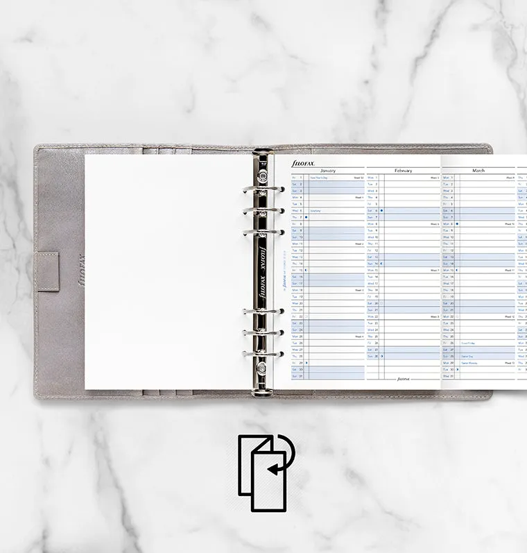 Filofax Classic Recharge agenda A5 2027 vertical anglais