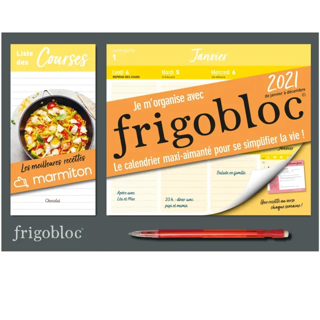 Frigobloc Mini Hebdo calendrier familial jeux en famille 2021-22