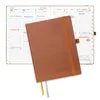 Poprun agenda scolaire 2026-2027 marron semainier