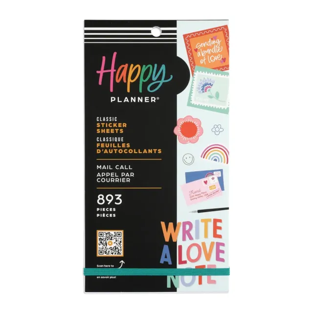 Happy Planner Mail Call stickers 893 motifs 30 planches